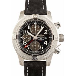 Breitling Avenger Chronograph GMT 45 Steel on Anthracite Strap