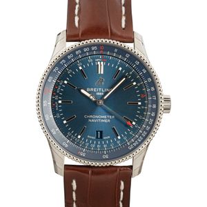 Breitling Navitimer Automatic 41 Blue Dial Steel on Leather Strap