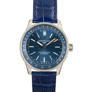 Breitling Navitimer Automatic 35 Blue Dial & Leather Strap