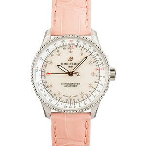 Breitling Navitimer Automatic 35 Pink Leather Strap