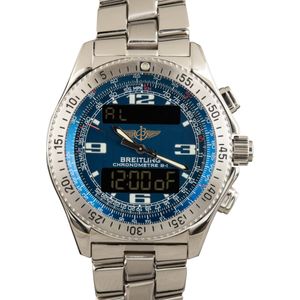 Pre-owned Breitling B-1 Blue Digital Dial