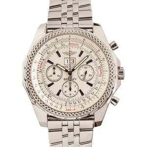 Used Breitling Bentley Stainless Steel Silver Dial