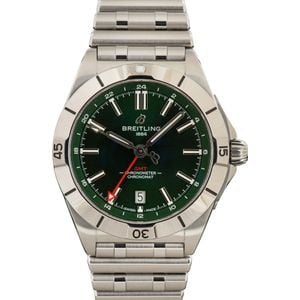 Breitling Chronomat GMT Stainless Steel Green Dial