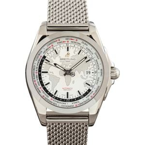 Breitling Galactic Stainless Steel White Dial