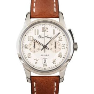 New Breitling Transocean Chronograph 1915 Stainless Steel Silver Dial