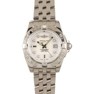 Ladies Breitling Galactic 32 Mother of Pearl Diamond Dial