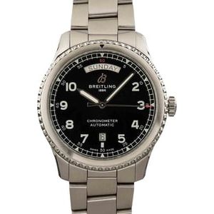 Mens Pre-Owned Breitling Aviator 8