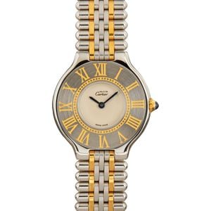 Ladies Must De Cartier 21 Steel & Yellow Gold