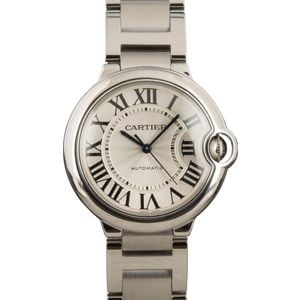 Ballon Bleu De Cartier Stainless Steel Silver Dial