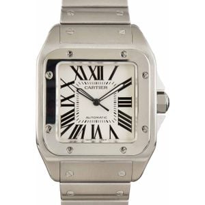 Pre-Owned Cartier Santos 100 Stainless Steel