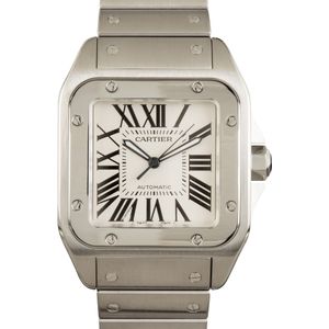 Pre-Owned Cartier Santos 100 Stainless Steel