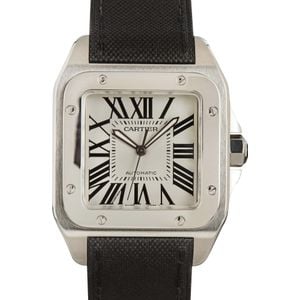 Cartier Santos 100 Silver Dial