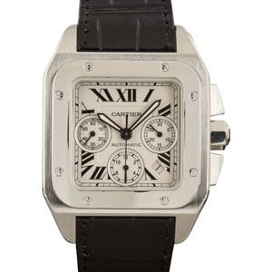 Used Cartier Santos 100 Stainless Steel