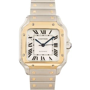 Pre-owned Cartier Santos de Cartier Steel & Gold