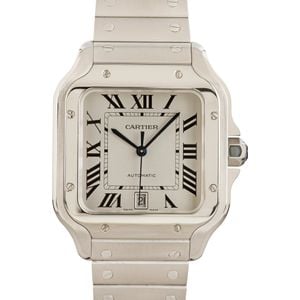 Cartier Santos de Cartier Silver Roman Dial