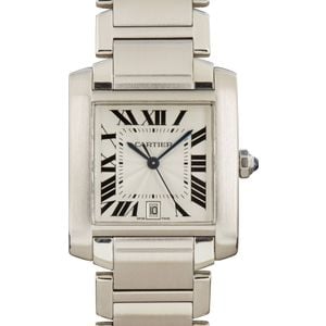 Cartier Tank Francaise White Roman Dial