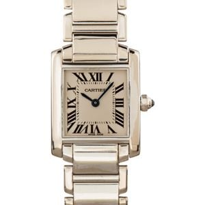 Ladies Cartier Tank Francaise 18k White Gold