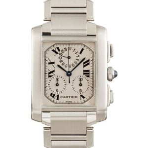 Cartier Tank Francaise Chronoflex Stainless Steel