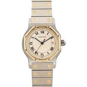 Cartier Santos Ronde Stainless Steel & Yellow Gold