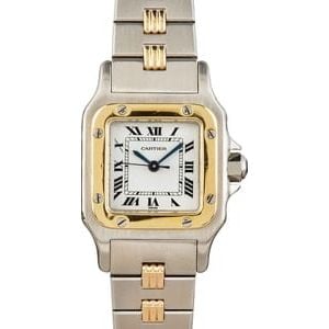 Cartier Santos Galbee Steel & 18k Yellow Gold