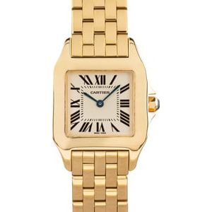 Pre-owned Cartier Santos Demoiselle 18k Yellow Gold