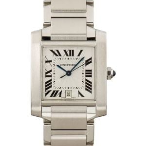 Cartier Tank Francaise White Roman Dial