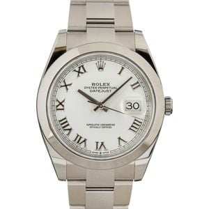 Rolex Datejust 41 Ref 126300 White Dial