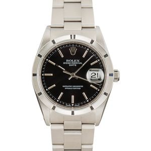 Rolex Date ref 15210 Black Dial