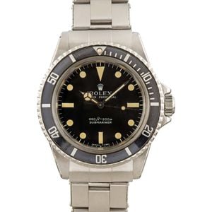 Vintage Rolex Submariner 5513 Stainless Oyster