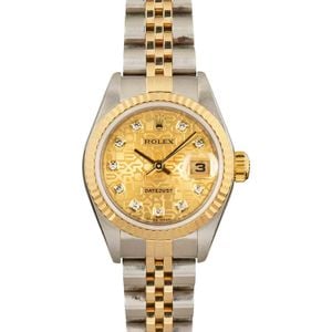 Lady Rolex Datejust 79173 Champagne Jubilee Diamond Dial