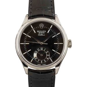 Pre-owned Rolex Cellini 50529 Black Dial