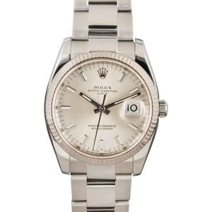 Rolex Date 115234 Silver Dial