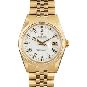 Rolex Date 15037 Yellow Gold Jubilee