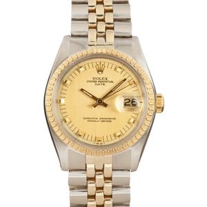 Rolex Date ref 1505 Stainless Steel & Yellow Gold