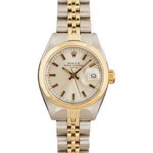 Ladies Rolex Date 6916 Silver Dial