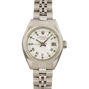 Used Rolex Date 6917 White Roman Dial