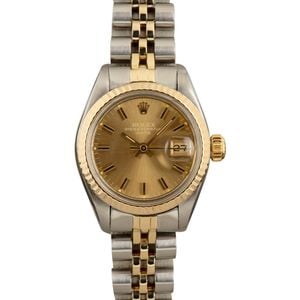 Used Rolex Date 6917 Ladies Champagne Dial