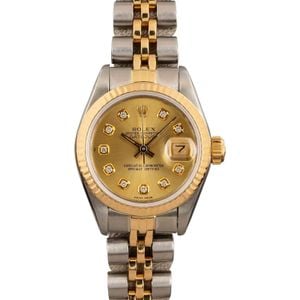 Lady Rolex Datejust 69173 Diamond Dial