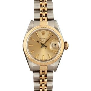 Ladies Rolex Date 69173 Steel & Yellow Gold