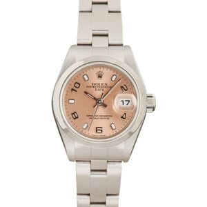 Pre-Owned Rolex Ladies Date 79160 Salmon Dial