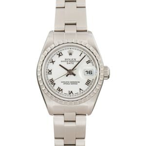 Ladies Rolex Date Ref 79240 White Dial