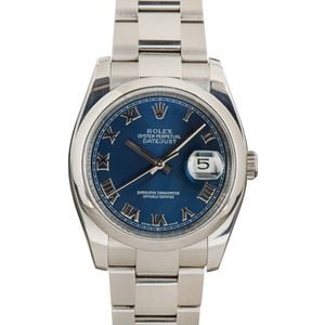 Mens Rolex Datejust 116200 Blue Dial