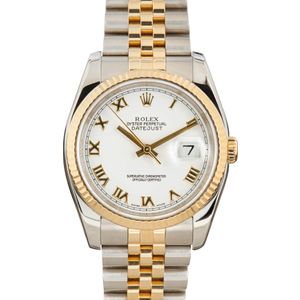 Rolex Datejust 116233 White Roman Dial