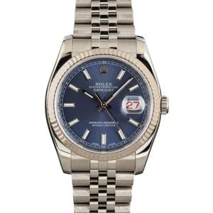 Rolex Datejust 116234 Blue Index Dial