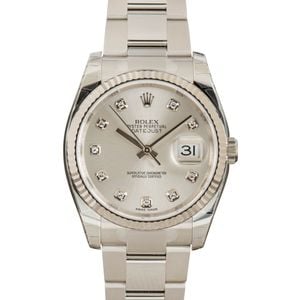 PreOwned Rolex Datejust 116234 Silver Dial