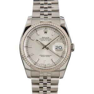 PreOwned Rolex Datejust 116234 Silver Index Dial