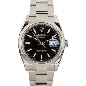 Pre-Owned Rolex Datejust 126200 Black Dial