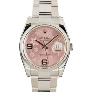 Rolex Datejust 116200 Pink Floral Dial