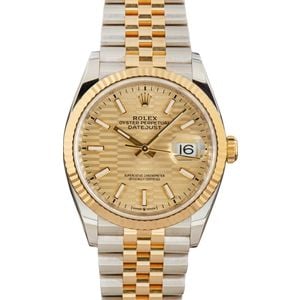 Rolex Datejust 126233 Champagne Fluted Motif Dial