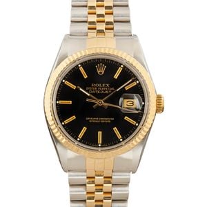 Pre-Owned Rolex Datejust 16013 Black Index Dial